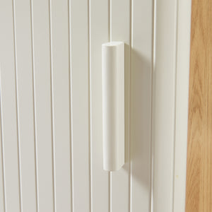 Table de chevet Ferrersp avec porte 50x40x40 cm aspect chêne/sable [en.casa]