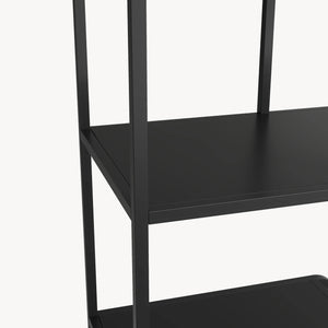 Bibliothèque Færder en acier 145x76x33 cm noir [en.casa]