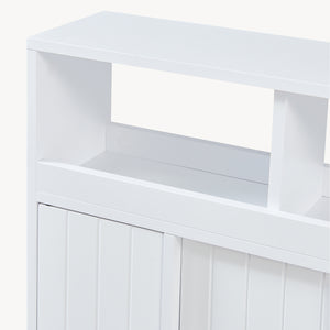 Armoire d'appoint sur roulettes Fadeskimma 72x70x20 cm Blanc [en.casa]