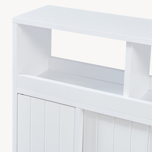 Armoire d'appoint sur roulettes Fadeskimma 72x70x20 cm Blanc [en.casa]