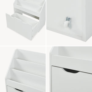 Bibliothèque pour enfant Sirlstalo 70 x 63 x 30 cm blanc [en.casa]