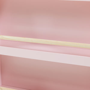 Étagère à livres pour enfants Virer 78 x 60 x 18 cm rose [en.casa]