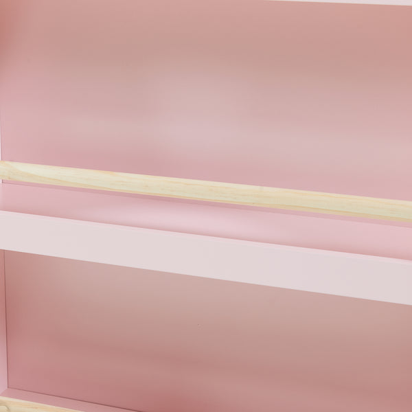 Étagère à livres pour enfants Virer 78 x 60 x 18 cm rose [en.casa]