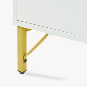 Table basse Reyri 80 x 45 x 42 cm blanc / doré