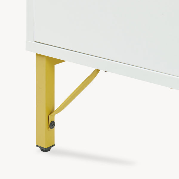 Table basse Reyri 80 x 45 x 42 cm blanc / doré