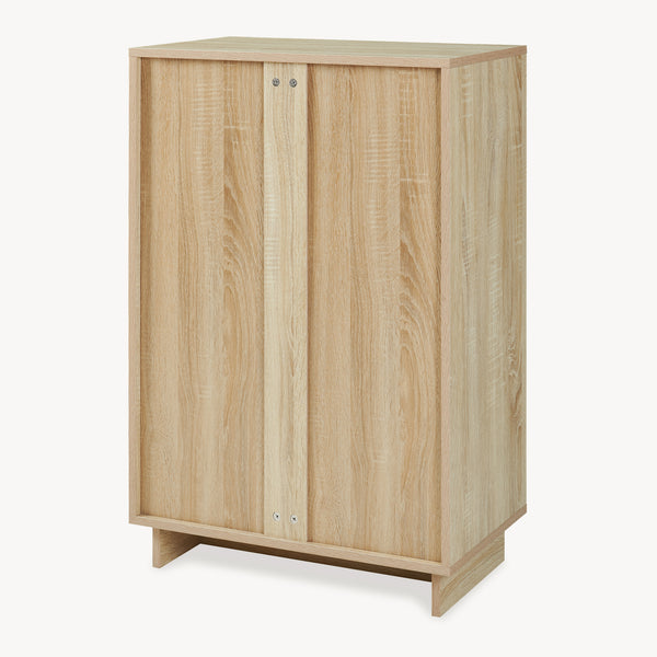 Armoire basse Kenta 90 x 60 x 35 cm effet chêne sonoma blanc [en.casa]
