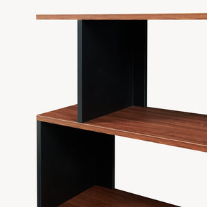 Table d’appoint Trond 80 x 29 x 60 cm noir effet noyer [en.casa]
