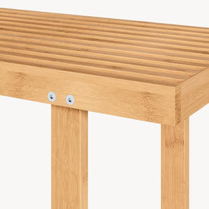 Banc à chaussures Aarela bambou 91 x 41 x 38 cm naturel [en.casa]