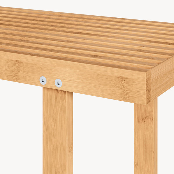 Banc à chaussures Aarela bambou 91 x 41 x 38 cm naturel [en.casa]