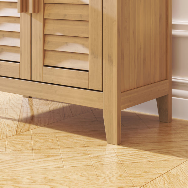 Meuble d’appoint Rirg bambou 92 x 50 x 25 cm naturel [en.casa]