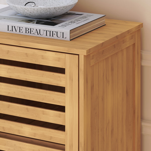 Meuble d’appoint Hakseri 2 éléments 87 x 99 x 33 cm bambou naturel [en.casa]
