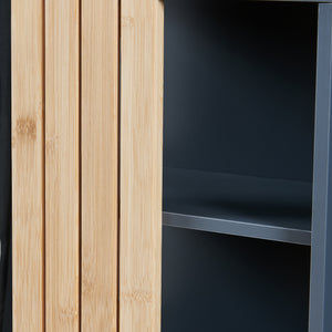 Armoire murale Svanes 60x30x20 cm Gris foncé/Nature [en.casa]
