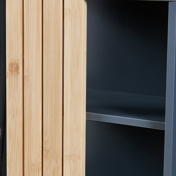 Armoire murale Svanes 60x30x20 cm Gris foncé/Nature [en.casa]
