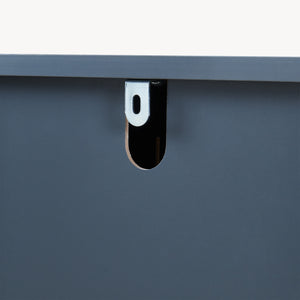 Armoire murale de salle de bain avec miroir Svanes 58 x 56 x 13 cm gris foncé naturel [en.casa]