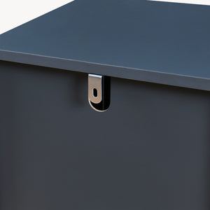 Armoire de salle de bain Svanes 90x30x30 cm Gris foncé/Naturel [en.casa]