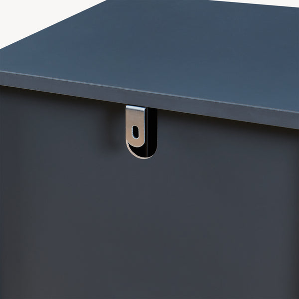 Armoire de salle de bain Svanes 90x30x30 cm Gris foncé/Naturel [en.casa]