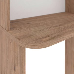 Bureau Onega avec étagère intégrée 143 x 114 x 40 cm effet bois [en.casa]