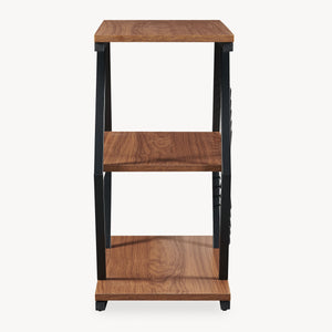 Table d'appoint Nolarg 65 x 30 x 61 cm noir / effet noyer [en.casa]