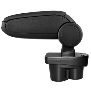 Accoudoir central parfaitement adapté pour Opel Corsa E à partir de 2014 - Repose-bras avec compartiment de rangement - rembourré - noir - gris [pro.tec]