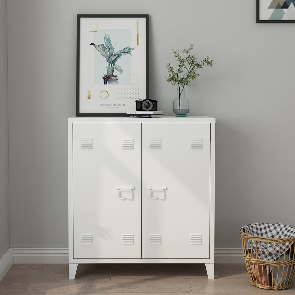 Armoire métallique Oripää - 90x80x33cm - Blanc