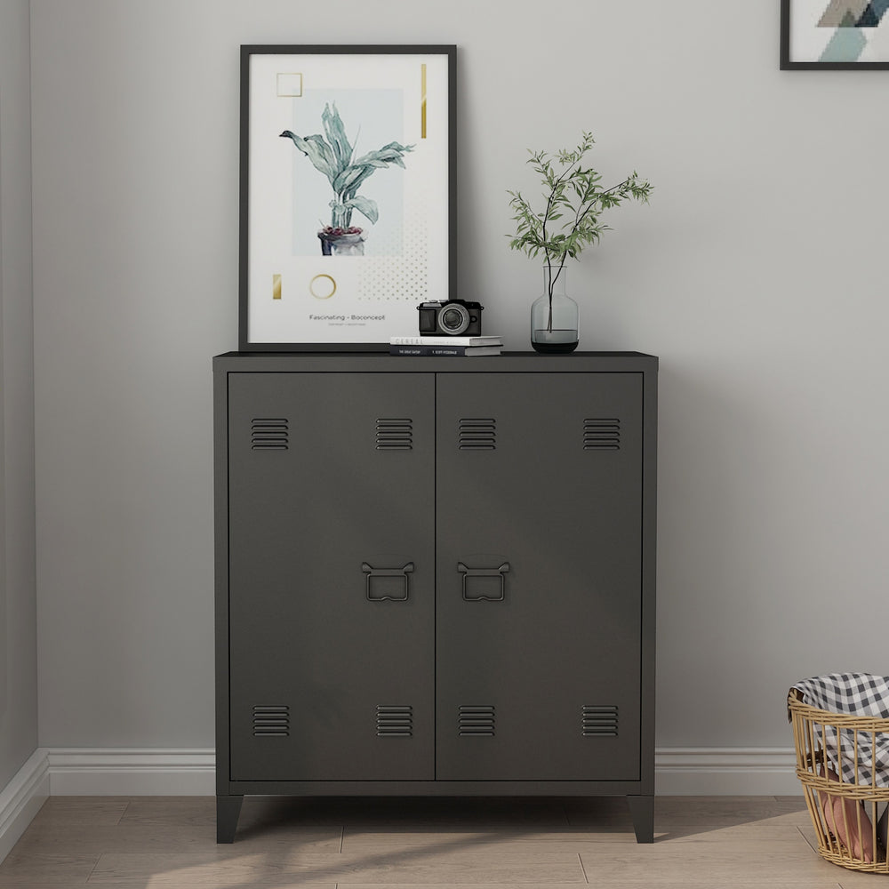 Armoire métallique Oripää - 90x80x33cm - Noir