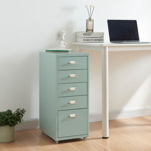Caisson de bureau Kökar à roulettes avec 5 tiroirs 69 x 28 x 41 cm [en.casa]
