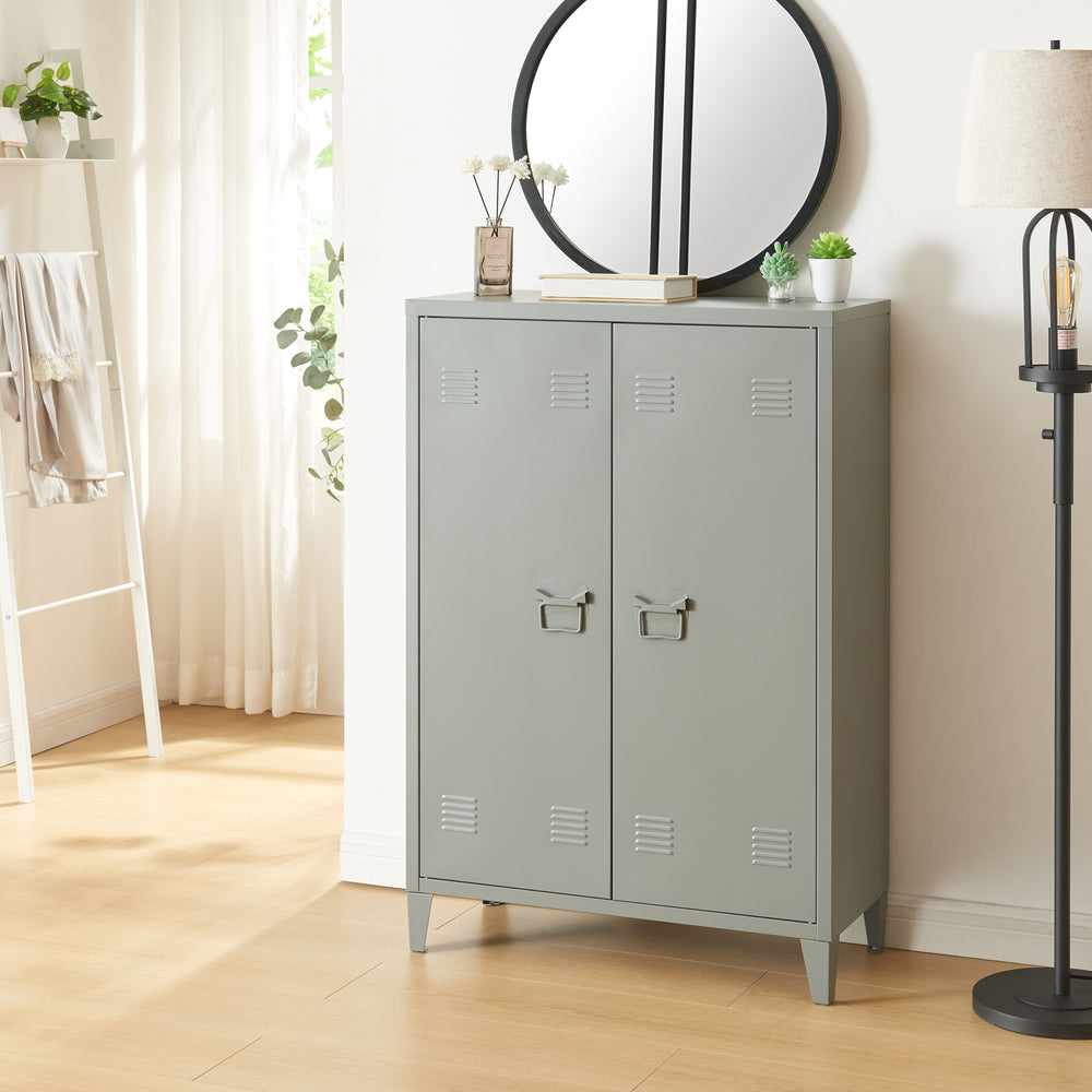 Armoire métallique Oripää - 110x75x33cm - Gris foncé