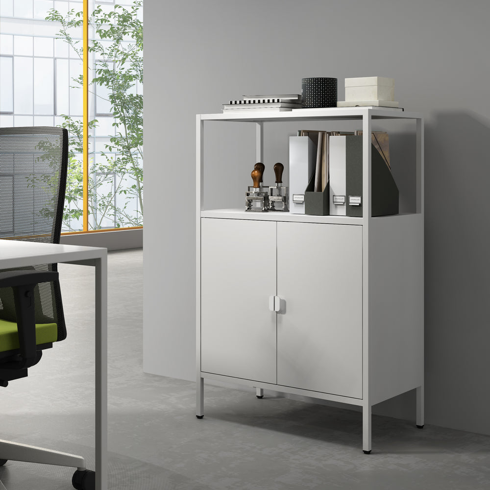 Armoire à dossiers Hailuoto gris clair en différentes tailles [en.casa] - premiumXL