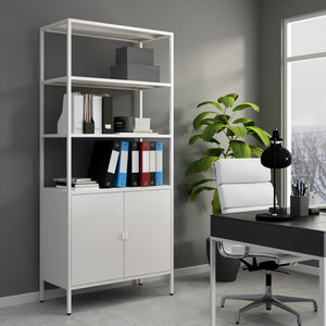 Armoire à dossiers Hailuoto gris clair en différentes tailles [en.casa] - premiumXL