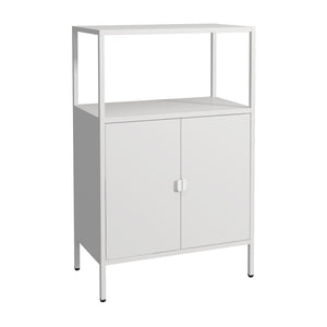 Armoire de bureau Hailuoto acier gris clair [en.casa]