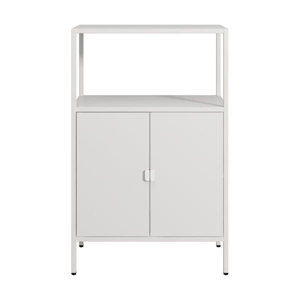 Armoire de bureau Hailuoto acier gris clair [en.casa]