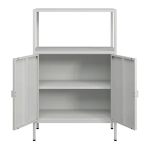 Armoire de bureau Hailuoto acier gris clair [en.casa]