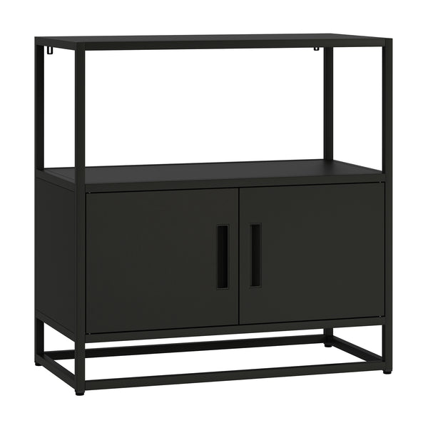 Armoire de bureau Hailuoto acier gris clair [en.casa]