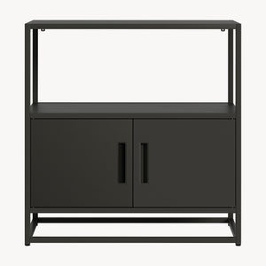Armoire de bureau Hailuoto acier gris clair [en.casa]