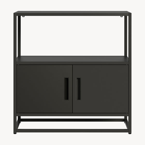 Armoire de bureau Hailuoto acier gris clair [en.casa]