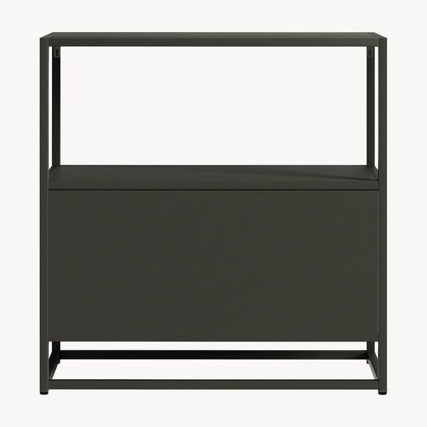 Armoire de bureau Hailuoto acier gris clair [en.casa]