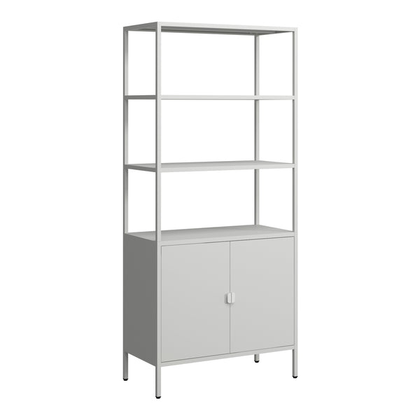 Armoire de bureau Hailuoto acier gris clair [en.casa]