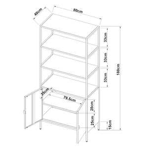 Armoire de bureau Hailuoto acier gris clair [en.casa]