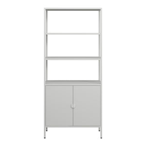 Armoire de bureau Hailuoto acier gris clair [en.casa]