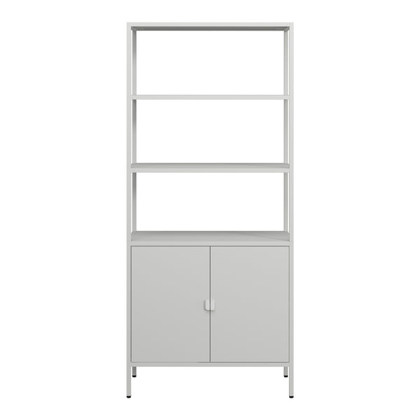 Armoire de bureau Hailuoto acier gris clair [en.casa]
