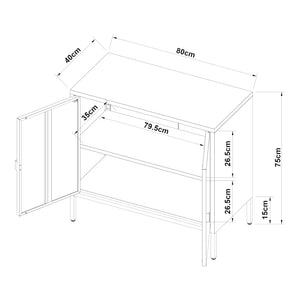 Armoire de bureau Hailuoto acier gris clair [en.casa]