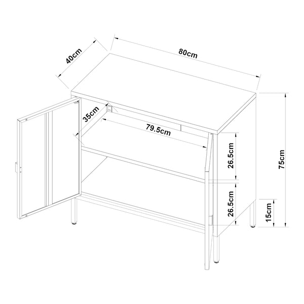 Armoire de bureau Hailuoto acier gris clair [en.casa]