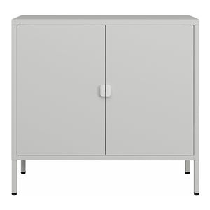 Armoire de bureau Hailuoto acier gris clair [en.casa]