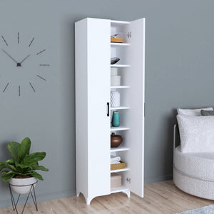Armoire Strömsund avec 8 étagères 178 x 49 x 32 cm [en.casa]