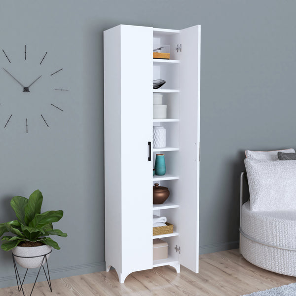 Armoire Strömsund avec 8 étagères 178 x 49 x 32 cm [en.casa]