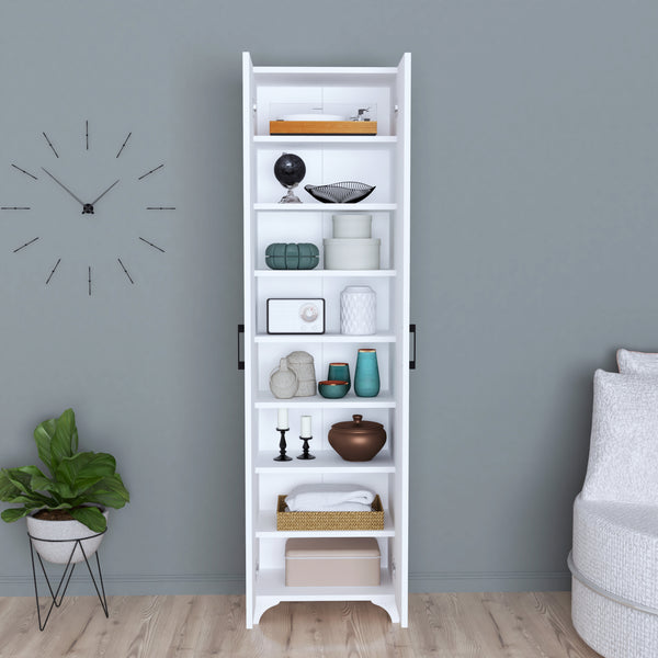 Armoire Strömsund avec 8 étagères 178 x 49 x 32 cm [en.casa]
