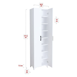 Armoire Strömsund avec 8 étagères 178 x 49 x 32 cm [en.casa]