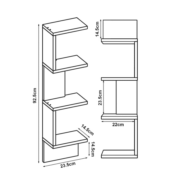 Étagère murale Omn lot de 2 93x24x15 cm [en.casa]