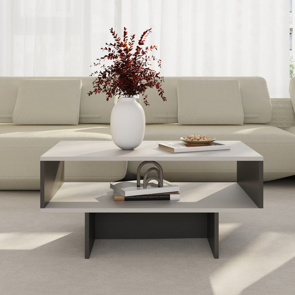 Table basse Mjölby 36,4x80x45 cm en différentes couleurs [en.casa]