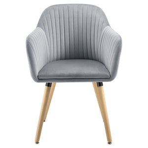 Chaise Dover Imitation Velours avec Accoudoirs  83 x 58 x 57 cm plusieurs couleurs [en.casa]